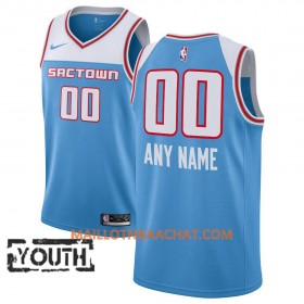 Maillot NBA Sacramento Kings Personnalisable 2018-19 Nike City Edition Bleu Swingman - Enfant